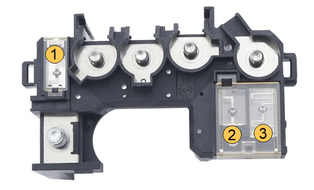 Honda Fit (2009-2014) - Battery terminal with Fusible links (diagram)