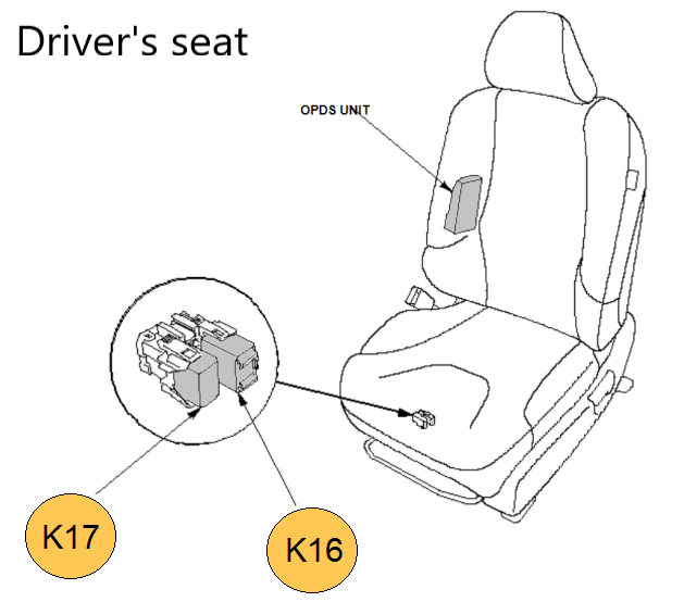 Seat heating relay diagram